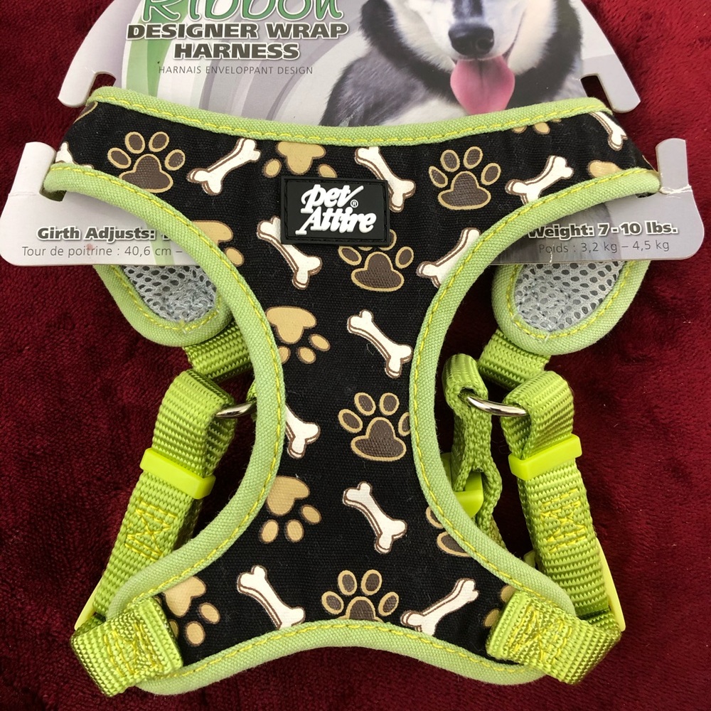 Gentle Green Black X-Small dog Harness Up to10 lbs